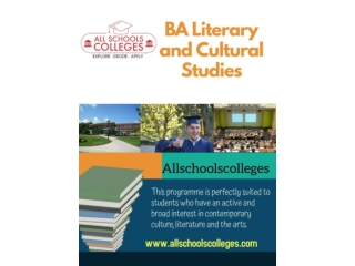 BA Literary and Cultural Studies