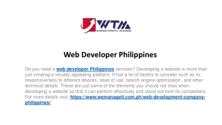 Hire Web Developer Philippines