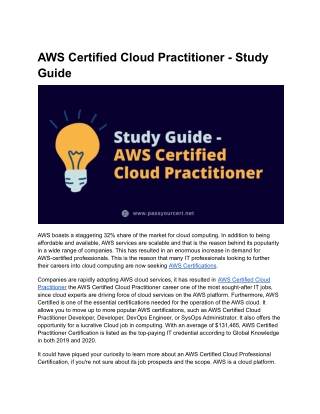 AWS Certified Cloud Practitioner - Study Guide
