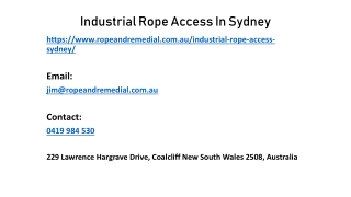 The Best Industrial Rope Access Services in Sydney