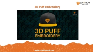 3D Puff Machine Embroidery Digitizing Service | Cre8iveSkill