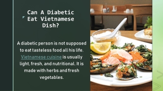 Can A Diabetic Eat Vietnamese Dish