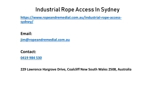 Are there exceptional industrial rope access services in Sydney?
