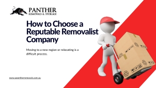 How to Choose a Reputable Removalist Company