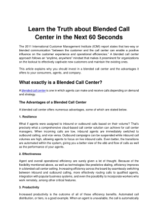 Article 2_ Learn the Truth about Blended Call Center in the Next 60 Seconds-converted