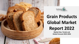 Grain Products Market Status, Competitive Outlook, Size And Growth Rate