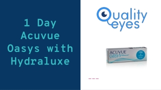 1 Day Acuvue Oasys with Hydraluxe