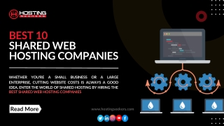 Best 10 Shared Web Hosting Companies