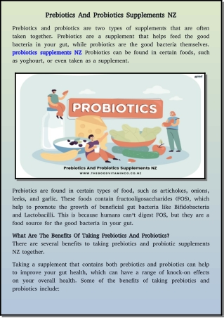 probiotics supplements online sale in nz