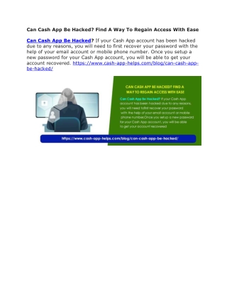 Can Cash App Be Hacked Find A Way To Regain Access With Ease
