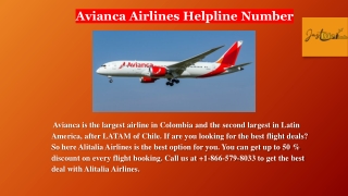 Avianca Airlines helpline number