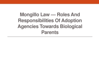 Mongillo Law — Roles And Responsibilities Of Adoption Agencies Towards Biological Parents