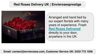 Red Roses Delivery UK | Envierosesprestige