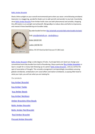 Baltic Amber Bracelet