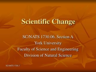 Scientific Change