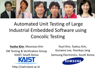 Automated Unit Testing of Large Industrial Embedded Software using Concolic Testing