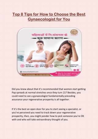 Top 8 Tips for How to Choose the Best Gynecologist for You