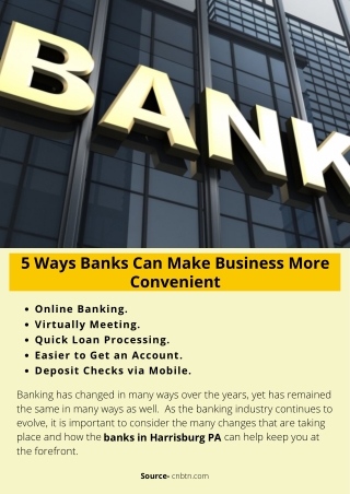 5 Ways Banks Can Make Business More Convenient