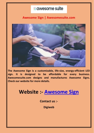 Awesome Sign Awesomesuite.com