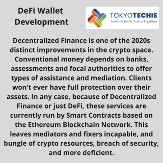 DeFi Wallet Development | TokyoTechie