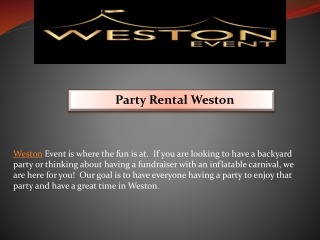 Party Rental Weston