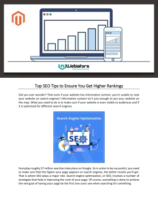 Top SEO Tips to Ensure You Get Higher Rankings