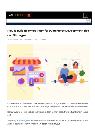 How to Build a Remote Team for eCommerce Development - Tips and Strategies
