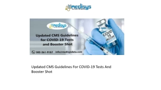 Updated CMS Guidelines For COVID-19 Tests And Booster Shot