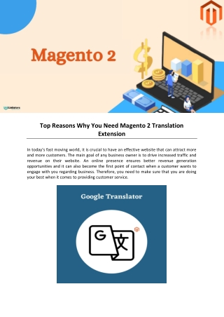 Top Reasons Why You Need Magento 2 Translation Extension