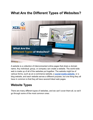 What Are the Different Types of Websites