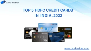 Top 5 Best HDFC BANK CREDIT CARDS IN INDIA 2022-converted