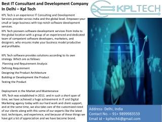 Best IT Consulting and development service provider -kpltech