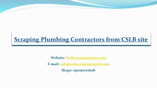 Scraping Plumbing Contractors from CSLB site