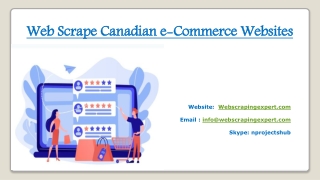Web Scrape Canadaian e-Commerce Websites