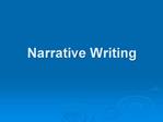 Narrative Writing