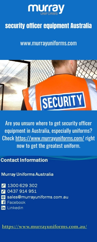 security officer equipment Australia - www.murrayuniforms.com