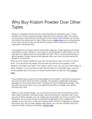 Kratom shop