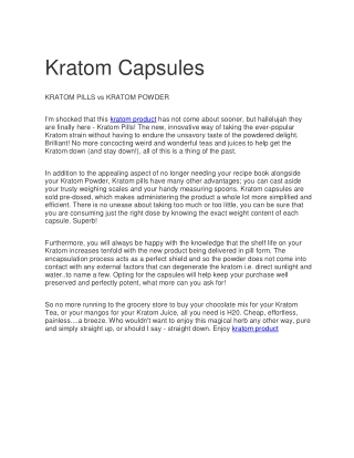 Kratom products