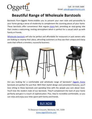 Beautiful Range of Wholesale Barstools