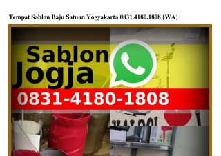Tempat Sablon Baju Satuan Yogyakarta