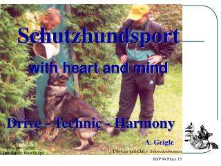 Schutzhundsport with heart and mind