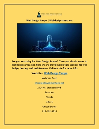 Web Design Tampa  Webdesigntampa.net