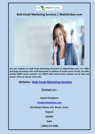 Bulk Email Marketing Services | Mails2inbox.com