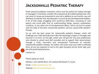 Jacksonville Pediatric Therapy