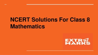 NCERT Solutions For Class 8 Mathematics