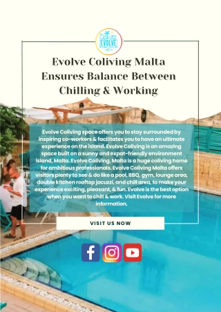 Evolve Coliving Malta Ensures Balance Between Chilling & Working