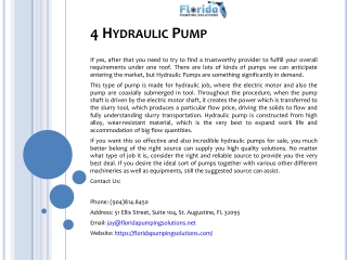 4 Hydraulic Pump