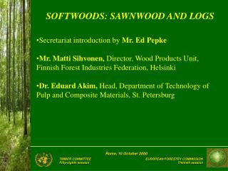 SOFTWOODS: SAWNWOOD AND LOGS