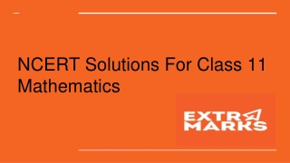 NCERT Solutions For Class 11 Mathematics