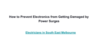 electricians in South East Melbourne
